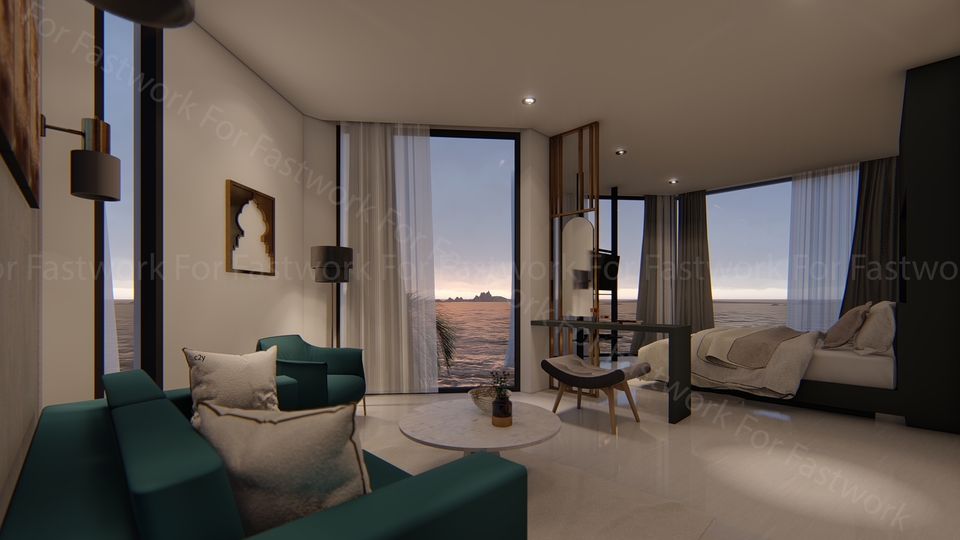 3D Perspective - ลายเส้นสตูดิโอ Perspective & 3D model For Rendering - 9