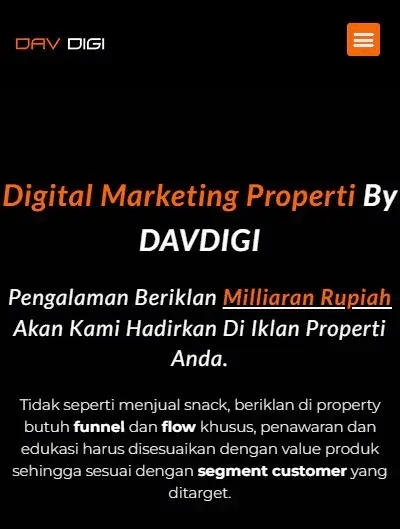 Jasa Pembuatan Website  Profesional untuk Marketing Properti dengan Layanan Davdigi