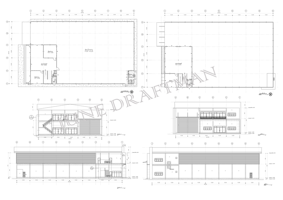 เขียนแบบวิศวกรรมและออกแบบโครงสร้าง - รับเขียนแบบ,ดราฟแบบ2D,3D ขออนุญาตและก่อสร้าง - 4