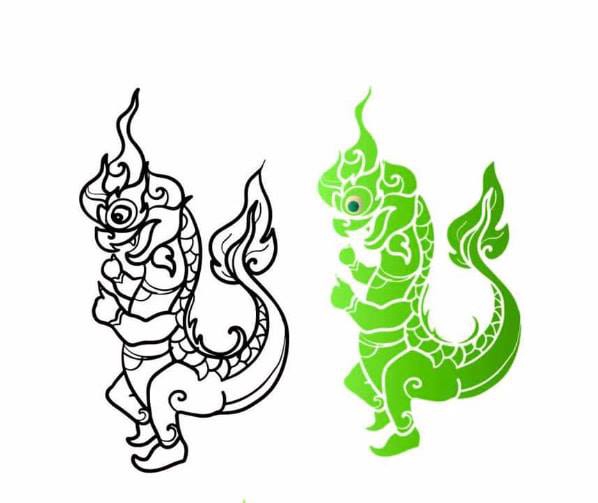 วาดภาพประกอบ - รับออกแบบลาย "พญานาค" ในรูปแบบลายเส้น คงเอกลักษณ์ - 16