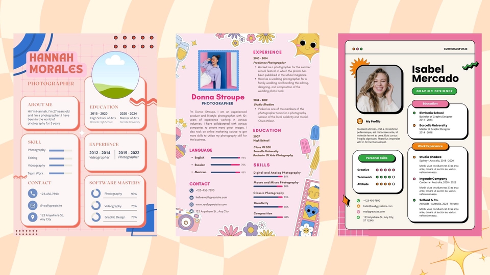 Portfolio & Resume - รับทำ Resume แนวน่ารักสดใส มินิมอล - 3