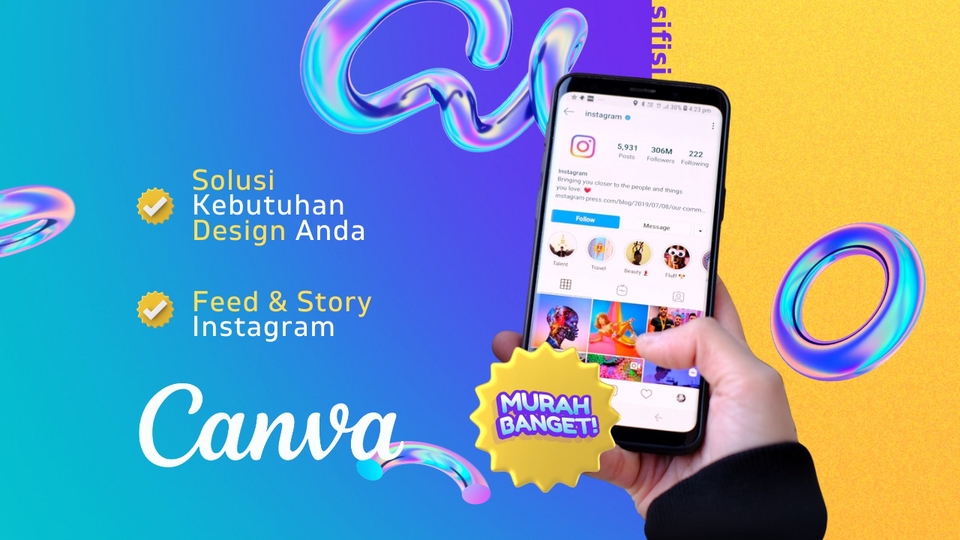 Banner Online - Jasa Desain Feeds dan Story Instagram Menggunakan Canva - 1