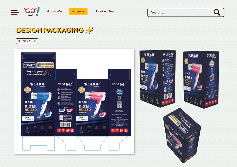Jasa desain packaging makanan dan minuman dengan desain unik dan menarik.