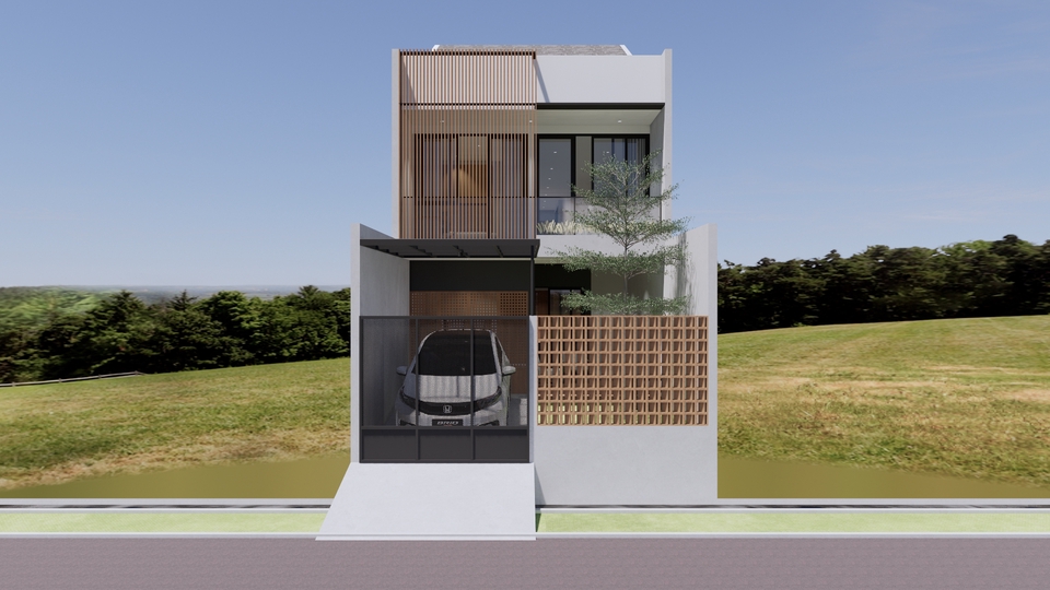 Jasa Desain Rumah Minimalis Modern dengan Render 3D