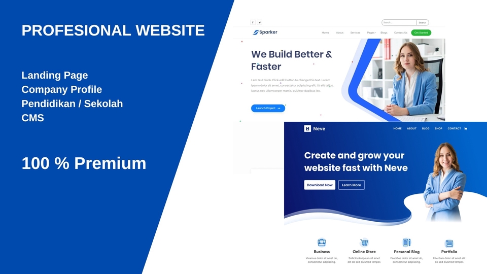 Jasa Lainnya di Web dan Pemrograman - Pembuatan Profesional Website Menggunakan Wordpress Company Profile, Landing Page, CMS