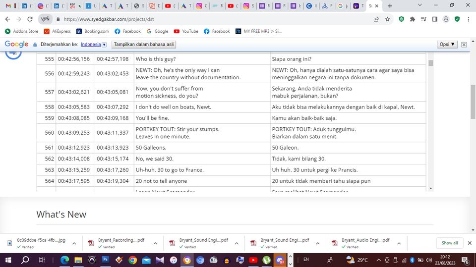Penerjemahan - Subtitle Translate (English to Indonesia) - 4