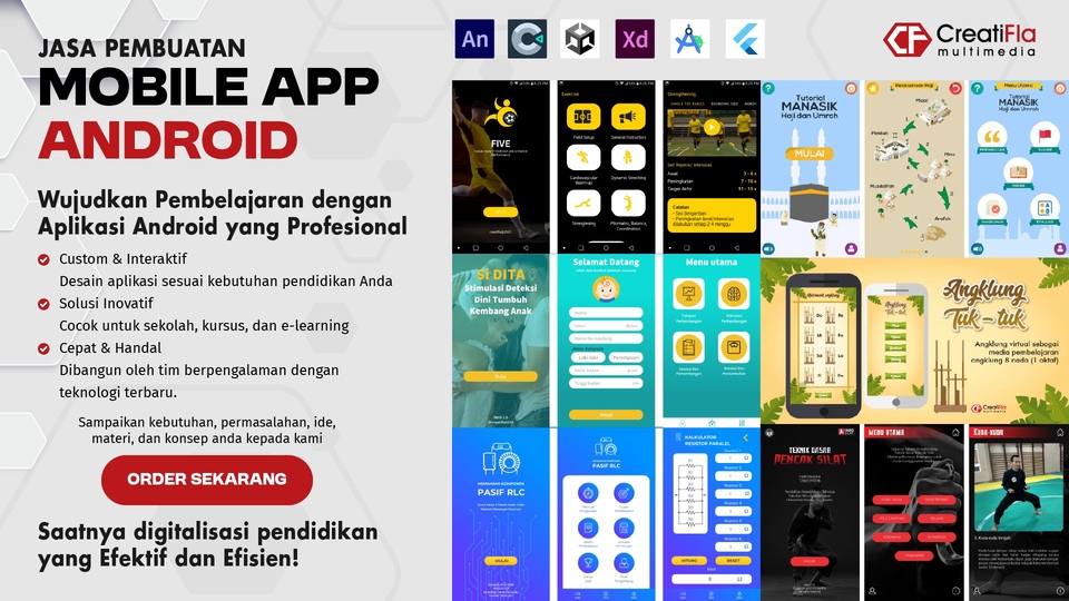 Jasa Pembuatan Aplikasi Mobile Profesional - Jasa Pembuatan Mobile App Android untuk pembelajaran