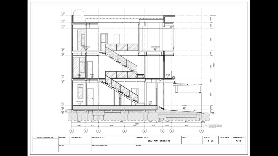 CAD Drawing - Gambar Kerja Autocad 2D : Arsitek, Struktur, MEP - 22