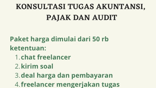 JASA TUGAS AKUNTANSI, PAJAK DAN AUDIT MURAH