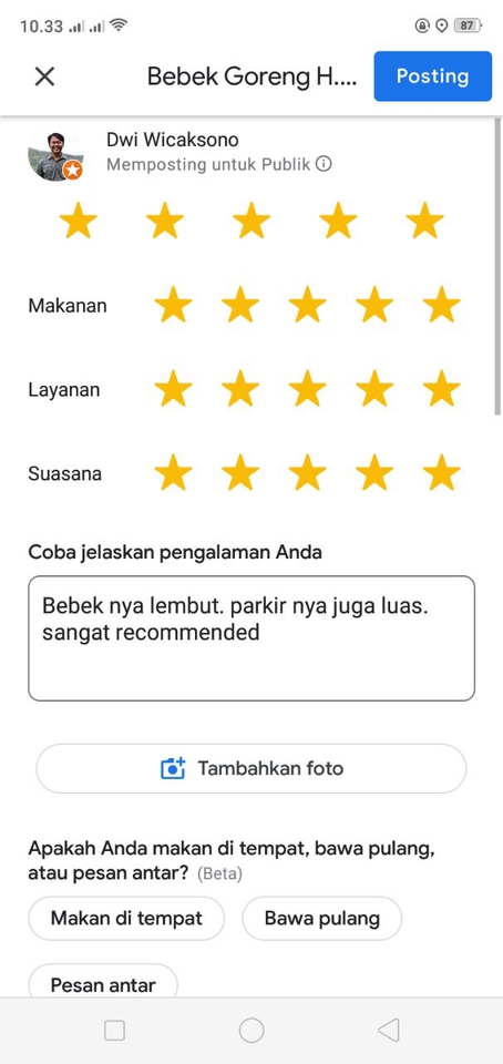 Memberi Review - JASA REVIEW LOKASI DI GOOGLE MAPS (ORGANIK 100%) - 2