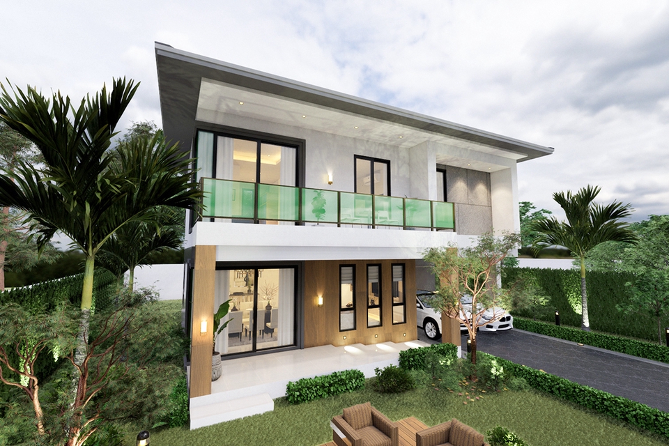 3D Perspective - รับทำภาพ 3มิติ ออกแบบตกแต่งภายใน ภายนอก ด้วยโปรแกรม Sketch up Enscape - 5