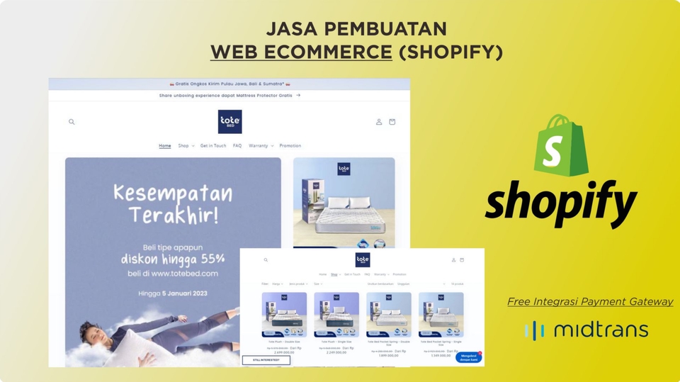 Web Development - Jasa Pembuatan Website E-Commerce (Webcommerce) Shopify - 1
