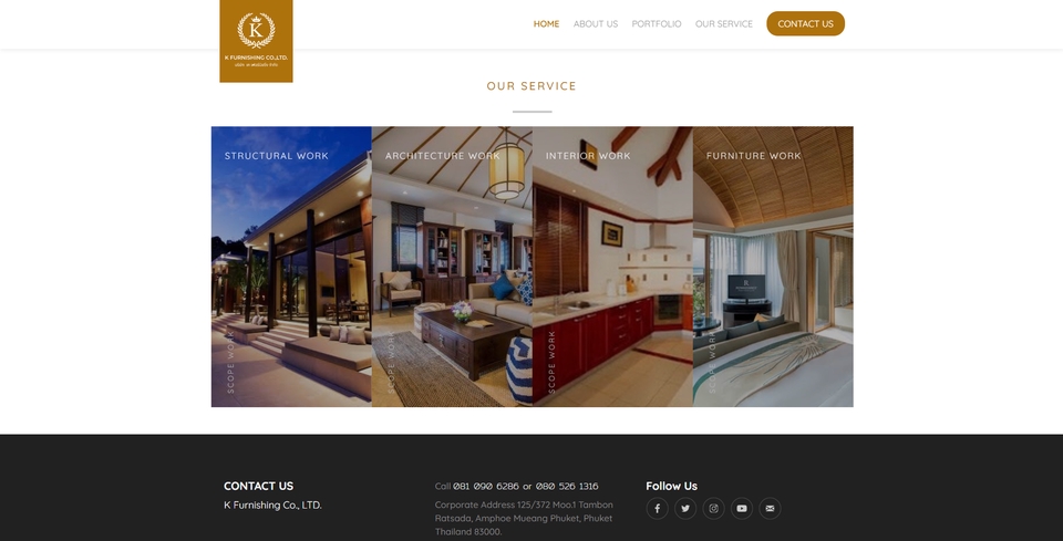 Web Development - รับพัฒนาเว็บไซต์บริษัทหรือองค์กรและอื่นๆ (Home, About, Portfolio, Our Service, Contact) - 4