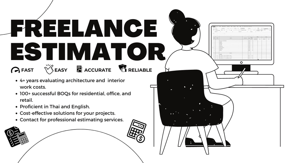 เขียนแบบวิศวกรรมและออกแบบโครงสร้าง - Interior Work Esimator / ถอดแบบประมาณราคางานตกแต่งภายใน - 1