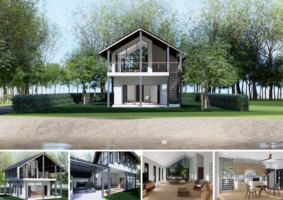 3D Perspective - รับออกงานภายนอกและภายในทุกประเภท บ้าน อาคาร คอนโด และอื่นๆทุกประเภท (Exterior&Interior) - 9