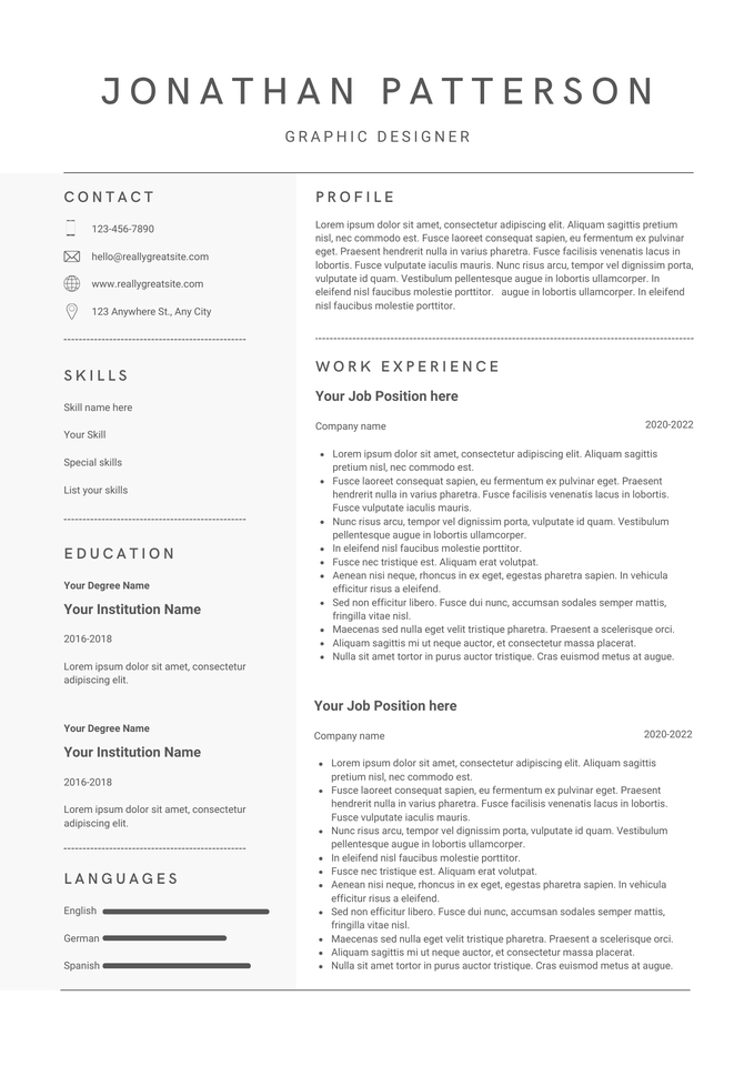 Portfolio & Resume - Resume&Cover letter - 7