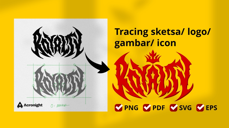 Logo - Saya akan membantu tracing sketsa/ gambar/ logo menjadi vektor - 2