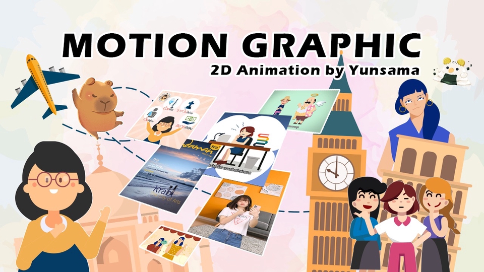 Motion Graphics - Motion Graphic Cartoon Animation Presentation Clip Video Tiktok Youtube - 1