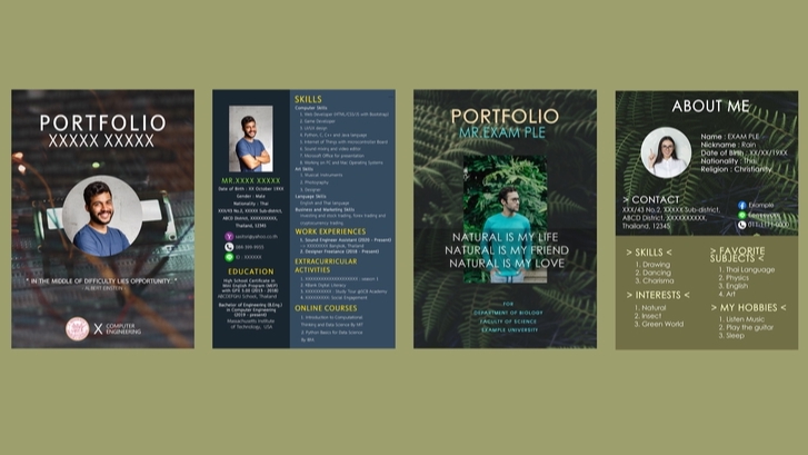 Portfolio & Resume - รับออกแบบและจัดทำ Portfolio และ Resume (งานเร่งด่วนสามารถทำได้ภายใน 1 วัน) - 1