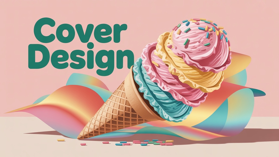 ออกแบบ canva ไอศกรีม รูปภาพประกอบ รับทำ canva สไลด์ สวยงาม น่ารับประทาน