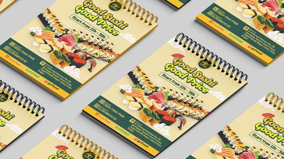 Desain Brosur Makanan Sushi  Good Sushi Good Price, Desain Brosur  Keren, Desain Brosur Makanan, Desain Brosur Untuk Restoran, Desain Brosur Cetak, Desain Brosur Murah, Desain Brosur Online