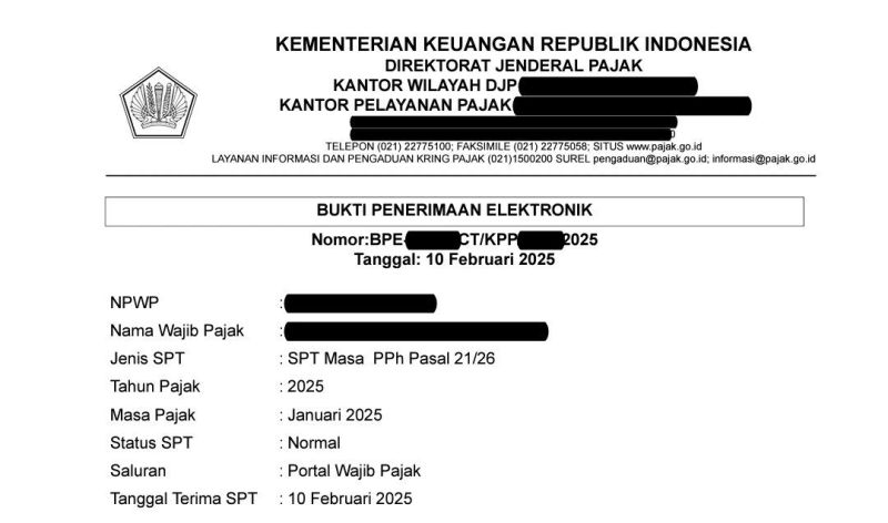 Bukti Penerimaan Elektronik Pajak, Jasa Konsultan Pajak, Konsultasi Pajak, Jasa Laporan Keuangan