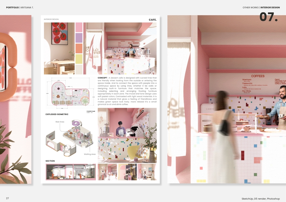 ออกแบบร้านกาแฟสวยสไตล์มินิมอล ตกแต่งภายในน่ารัก