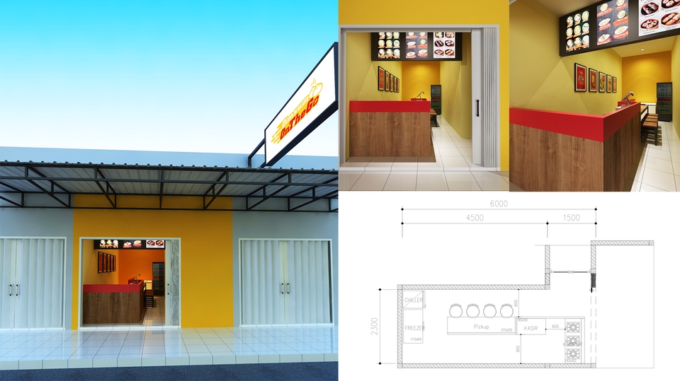 3D & Perspektif - JASA DESAIN INTERIOR CAFE DAN FOODCOURT - 7