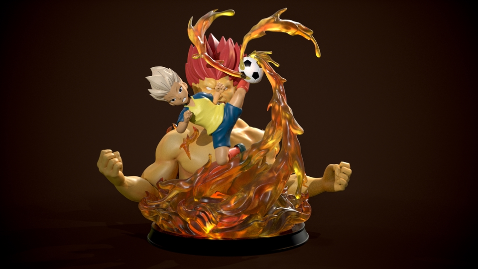 รับปั้นโมเดล3Dฟุตบอลไฟลุก โมเดล3มิติ งาน3D