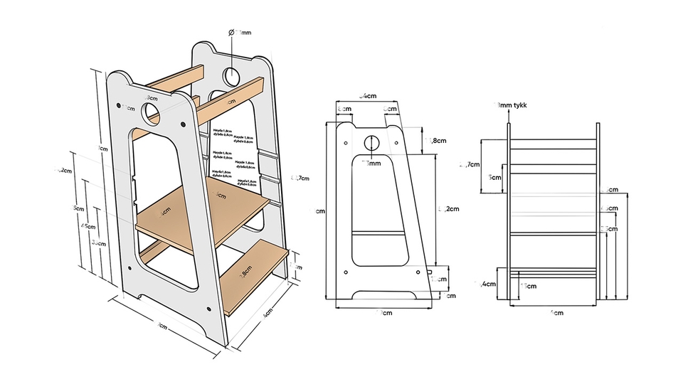 Desain Furniture - membuat 3D sketch desain furniture dengan detail ukuran dan visual konsep. - 3