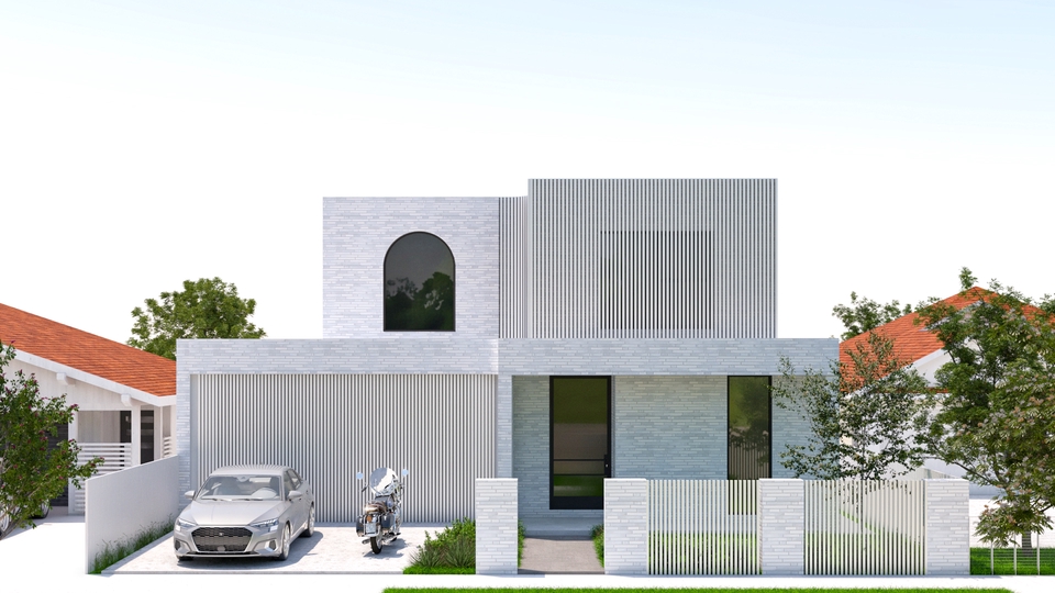 3D & Perspektif - Render realistis eksterior rumah, apartemen, dan perumahan developer. - 11