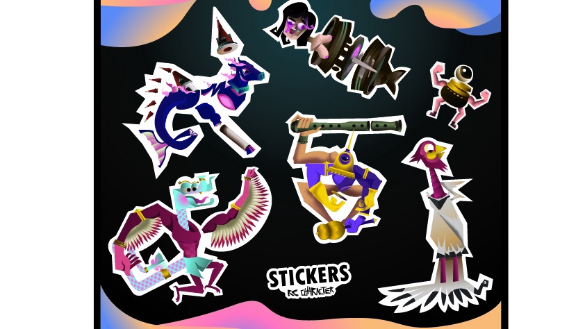ภาพประกอบเวกเตอร์ - ออกเเบบ Vector Characters สไตล์ประหลาดๆ - 10
