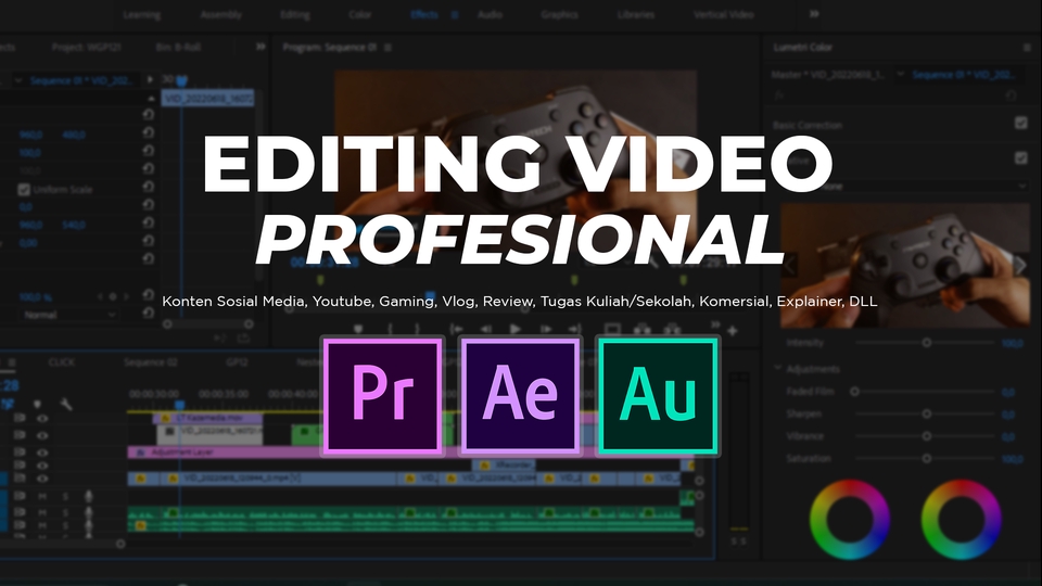 Video Editing - Editing Video Konten Youtube / Sosial Media Genre Bebas - 1