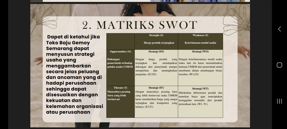Jasa pembuatan presentasi powerpoint, desain slide presentasi dengan analisis SWOT
