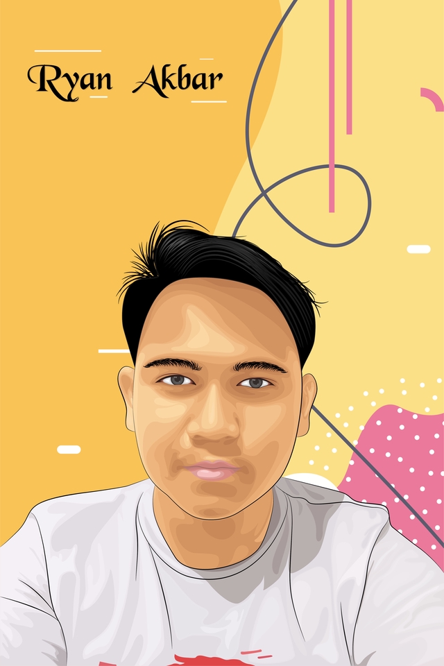 Desain Vektor Foto Potrait Untuk Kado