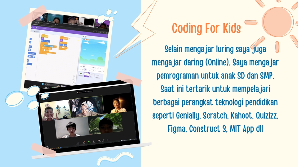 Belajar coding untuk anak SD dan SMP dengan platform online.