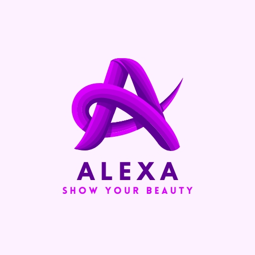 Logo Alexa, desain logo keren untuk bisnis kecantikan, desain logo salon, jasa buat logo kecantikan, membuat logo online shop kecantikan.