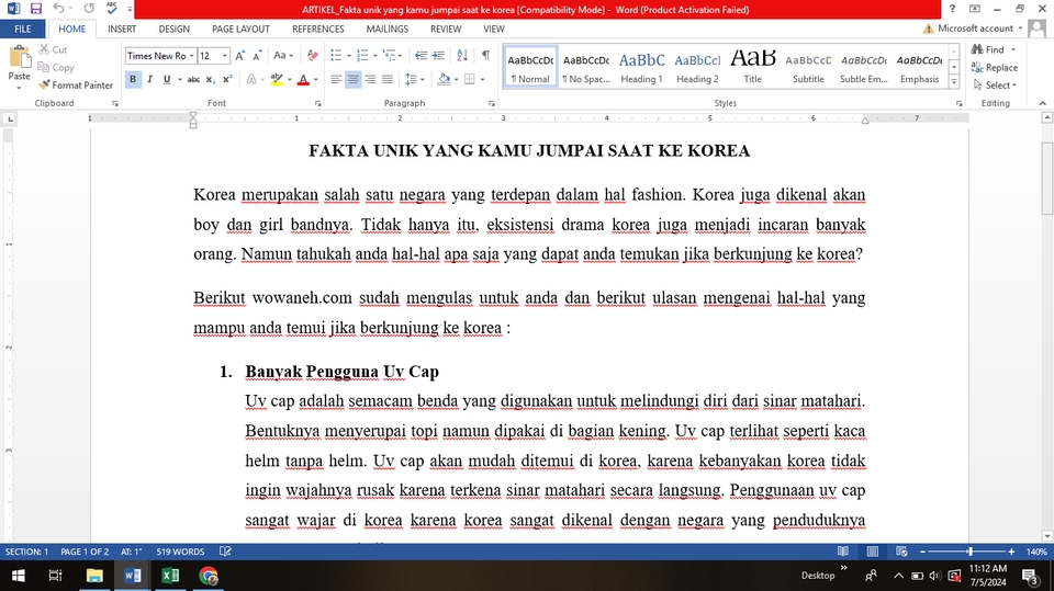Jasa input data excel, entri data online, jasa pengumpulan data untuk data terkait fakta unik Korea