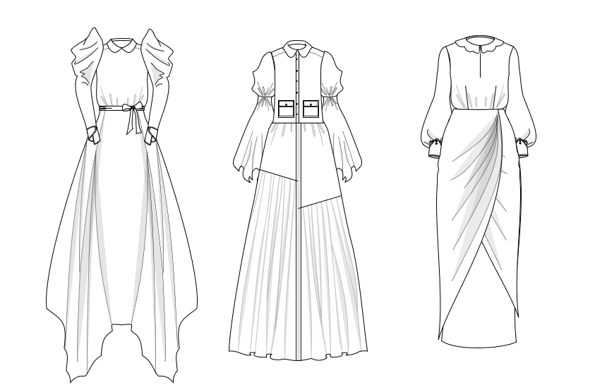 Desain Kaos & Motif - +1000 Desain Gamis Wanita - 10