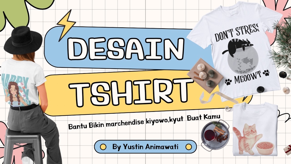 Desain Kaos & Motif - Desain Kaos & Motif Gaya Simpel Unik Lucu - 1