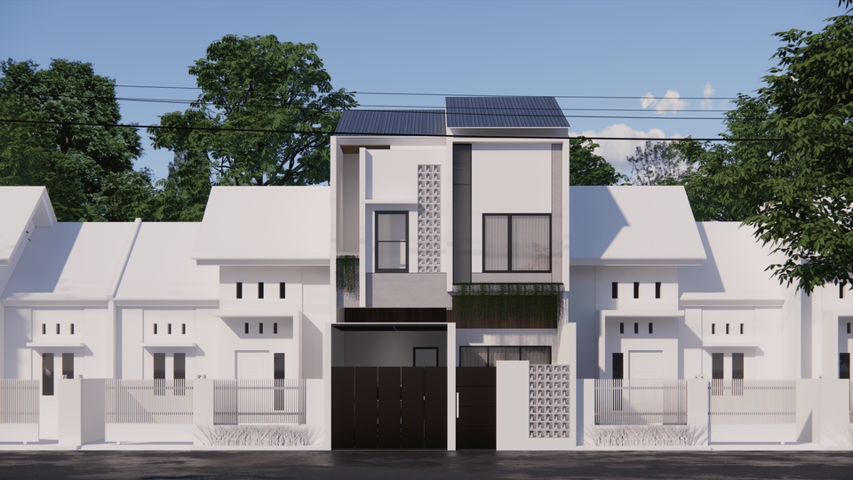 Jasa Desain Exterior Rumah Minimalis Modern 3D