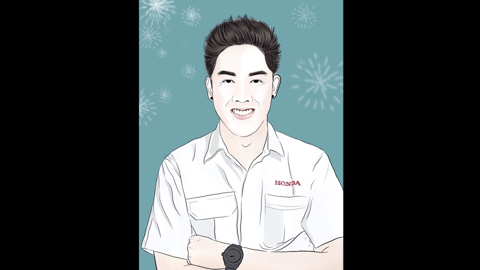 วาดภาพเหมือน Portrait - Portrait ภาพเหมือนสีน้ำ/digital painting • ภาพเหมือนบุคคล,ศิลปินดารา,ไอดอล เริ่มต้น 250-. - 17