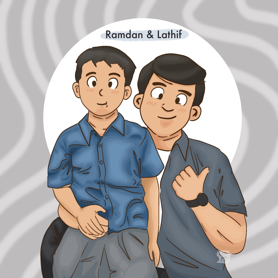 Gambar dan Ilustrasi - Ilustrasi Wajah Single, Couple atau Group - 2