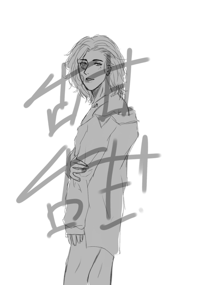 วาดแฟนอาร์ต - ภาพวาดเส้นมังงะ ขาวดำหรือลงเฉดเทา - 7