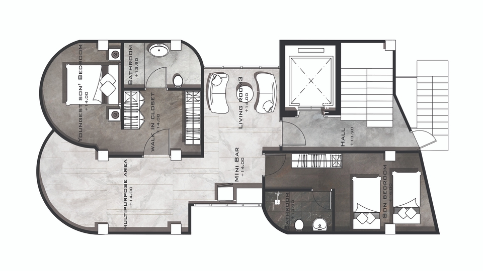 ออกแบบแปลน - ลงสีตกแต่ง Plan - 1