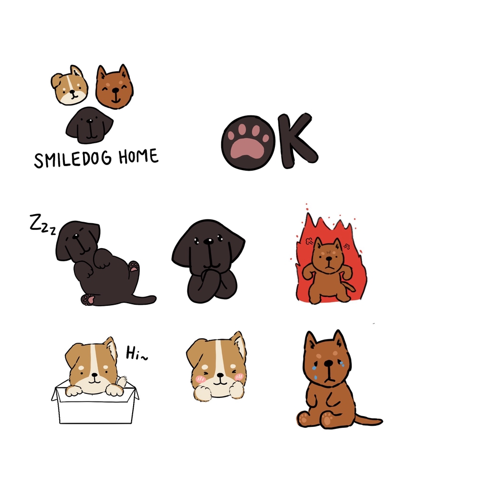 รับวาดรูปสุนัขน่ารัก วาดภาพประกอบสัตว์เลี้ยง สไตล์การ์ตูน