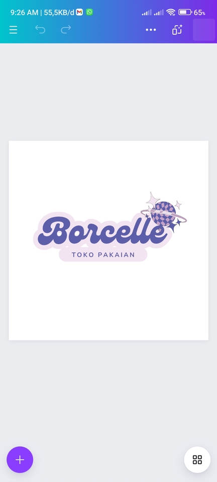 Jasa desain logo untuk toko pakaian bernama Borcelle