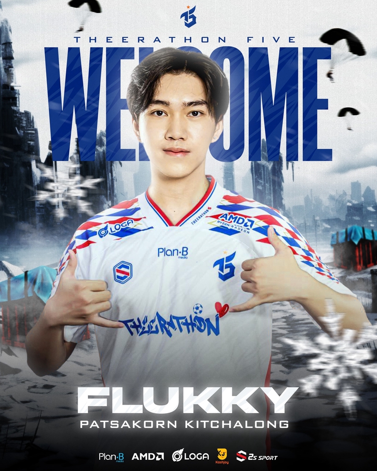 ออกแบบแบนเนอร์เกม Flukky Theerathon Five