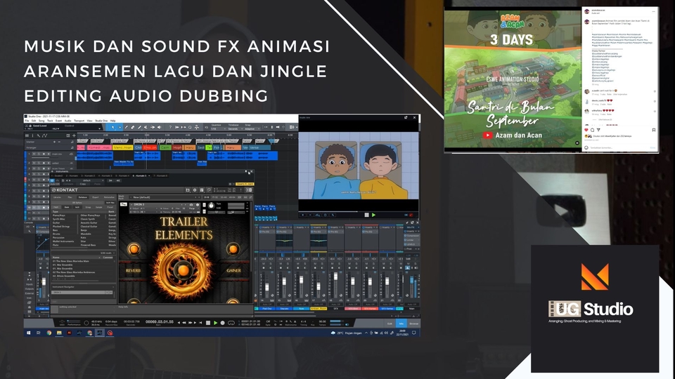 Sound Effects - Jingle Anak, Musik Animasi, dan Editing Sound FX & Dubbing Video - 1