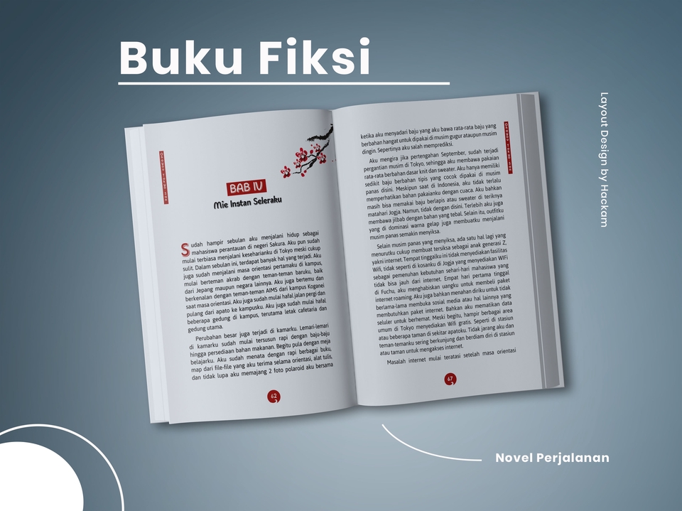 Digital Printing - Format dan layout buku A5 fiksi novel, cerpen, motivasi, agama - 6